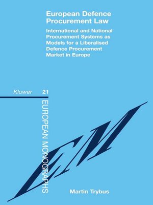 cover image of European Defence Procurement Law